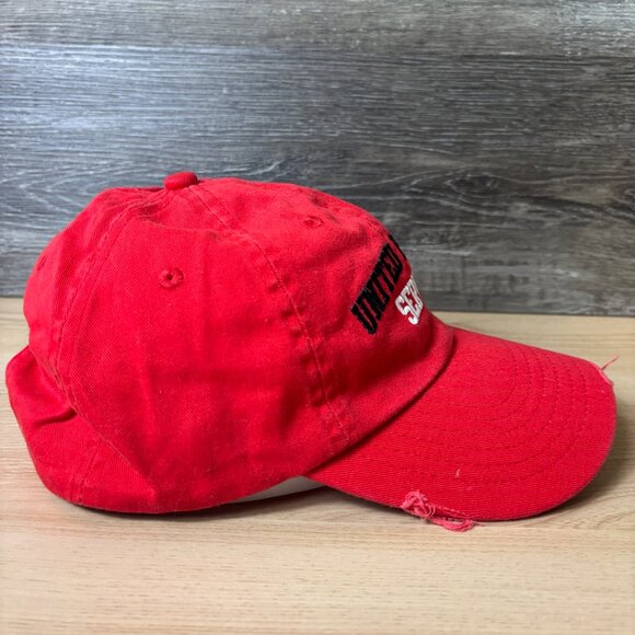 UPS Hat Cap Strap Back Red United Parcel Service Red Adjustable - Picture 6 of 9